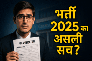 Canara Bank Securities Trainee Recruitment 2025 का सस्पेंस भरा पोस्टर – ध्रुव राठी स्टाइल थंबनेल