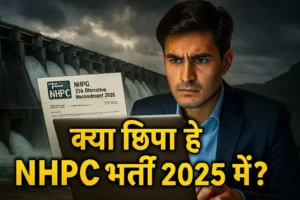 NHPC Non Executive Recruitment 2025 सस्पेंस फुल थंबनेल इमेज - रहस्यमयी भर्ती पोस्टर